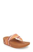 Women's Fitflop Lulu Stripe Flip Flop M - Orange