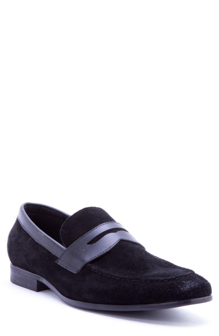 Men's Zanzara Siena Penny Loafer .5 M - Black