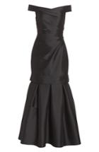Women's Vince Camuto Off The Shoulder Mikado Mermaid Gown - Black