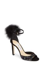 Women's Jimmy Choo Suri Genuine Fox Fur Sandal Us / 34eu - Black