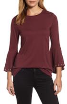 Women's Michael Michael Kors High/low Bell Sleeve Top - Red