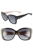 Women's Dior Lady 59mm Cat Eye Sunglasses - Black/ Pink
