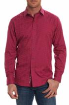 Men's Robert Graham Cullen Classic Fit Jacquard Sport Shirt, Size - Red