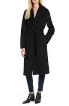 Women's Tahari Elliot Long Wrap Coat - Black