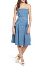 Women's J.o.a. Strapless Denim Dress - Blue