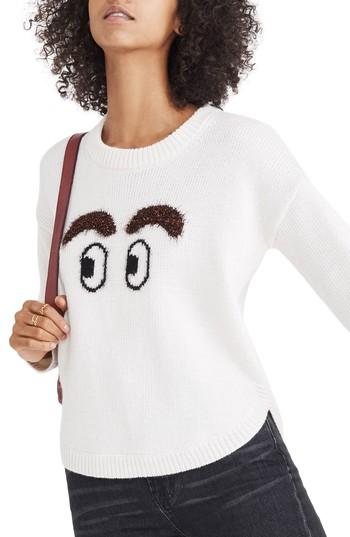 Women's Madewell High Brow Pullover Sweater - Ivory