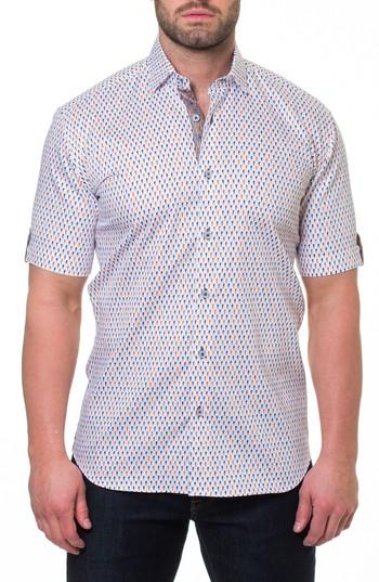 Men's Maceoo Fresh Seahorse Print Sport Shirt (m) - White