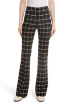 Women's Derek Lam 10 Crosby Windowpane Check Flare Trousers - Black