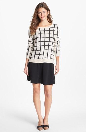Olive & Oak Grid Pattern Sweater (online Only) Ivory/