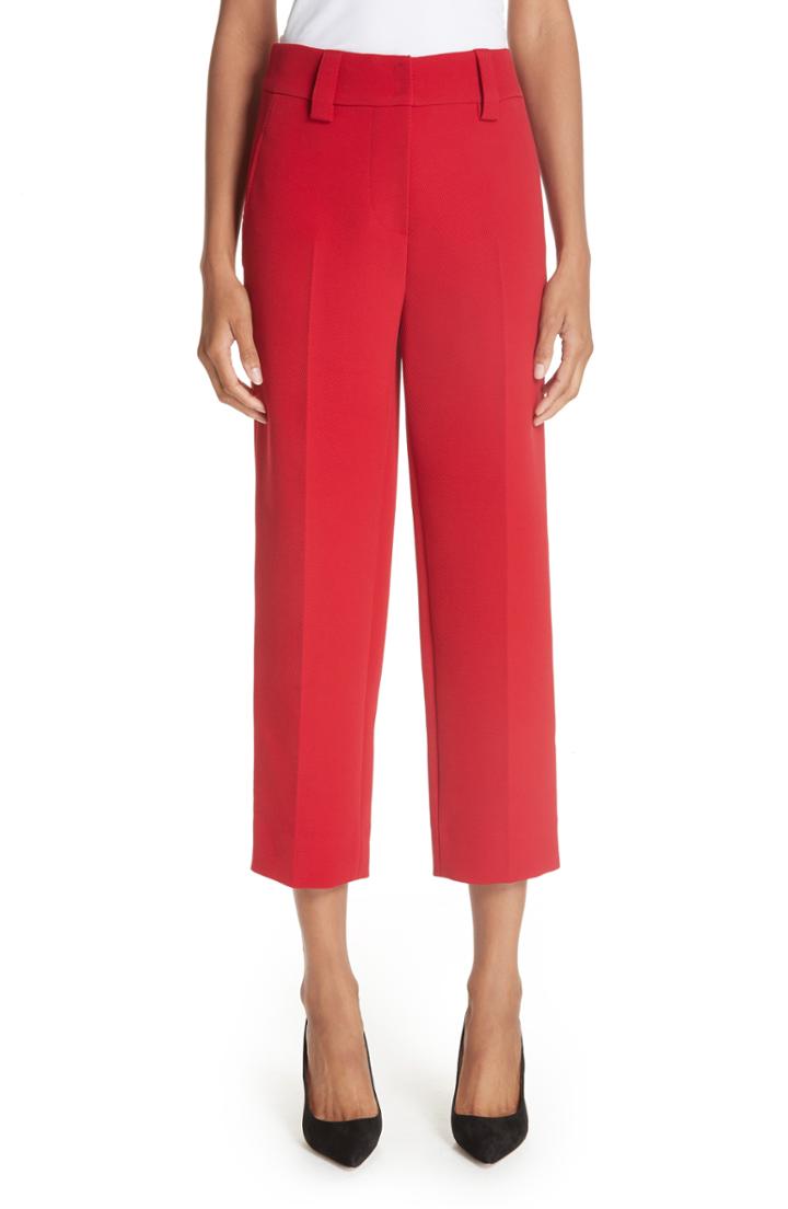 Women's Emporio Armani Cavalry Crop Pants Us / 46 It - Red