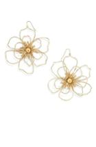 Women's Baublebar Large Wire Flower Drop Earrings