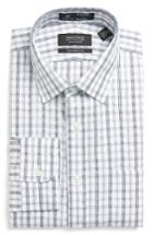 Men's Nordstrom Men's Shop Smartcare(tm) Traditional Fit Check Dress Shirt 34 - Blue