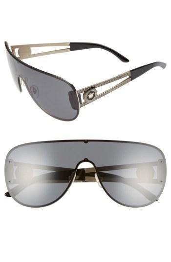 Women's Versace Shield Sunglasses - Grey