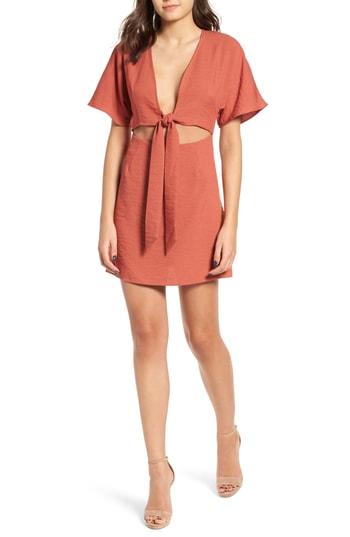 Women's Somedays Lovin So Sweet Knotted Dress - Orange