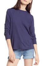 Women's Michael Stars Slub 3/4-sleeve Tee, Size - Blue