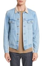 Men's A.p.c. Veste Howl Denim Jacket, Size - Blue