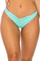 Women's Luli Fama Reversible Ruched Bikini Bottoms - Blue