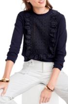 Women's J.crew Lara Lace Bib Pullover, Size - Blue