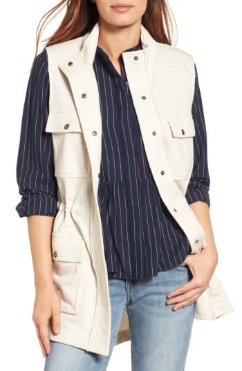 Women's Caslon Utility Vest, Size - Beige