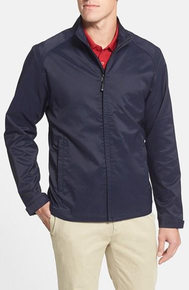 Men's Cutter & Buck 'blakely' Weathertec Wind & Water Resistant Full Zip Jacket, Size - Blue
