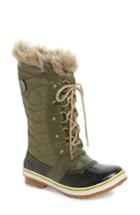 Women's Sorel 'tofino Ii' Faux Fur Lined Waterproof Boot .5 M - Green