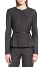 Women's Boss Juenisa Belted Wool Blend Jacket - Black