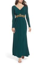 Women's Eliza J Embellished Jersey Gown - Green