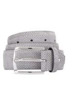 Men's Bugatchi Dot Print Leather Belt