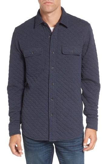 Men's Tailor Vintage Reversible Double-face Quilted Shirt - Blue
