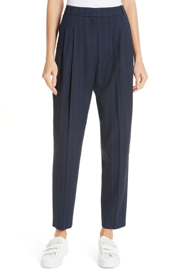 Women's Hugo Holasa Pinstripe Taper Leg Pants - Blue