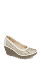 Women's Fly London Ytec Wedge Pump .5-8us / 38eu - Metallic