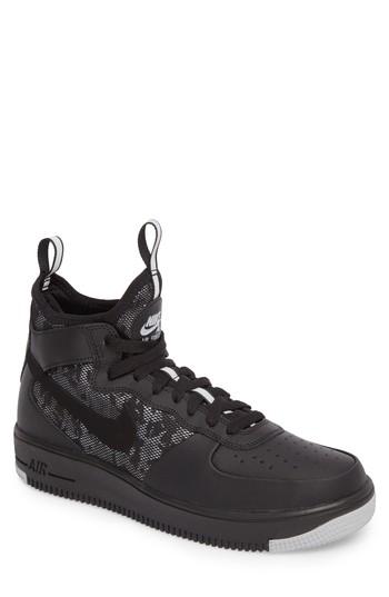 Men's Nike Air Force 1 Ultraforce Mid Sneaker .5 M - Black