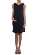 Women's Pietro Brunelli 'danubio' Lace Maternity Shift Dress - Black