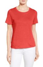 Women's Eileen Fisher Organic Linen Tee, Size - Red