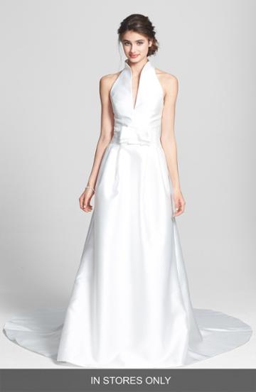 Women's Jesus Peiro Martina Mikado Halter Dress, Size - Ivory