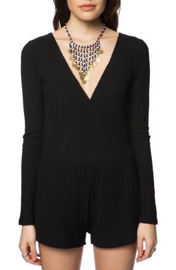 Women's O'neill Shasta Rib Knit Romper - Black