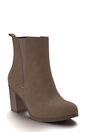 Women's Shoes Of Prey Block Heel Chelsea Boot C - Brown