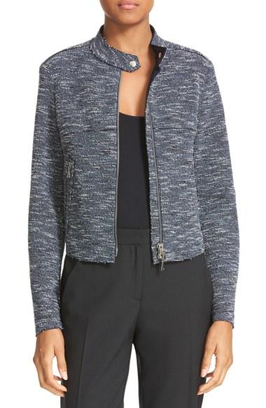 Women's Theory Bavewick K Tweed Zip Front Jacket