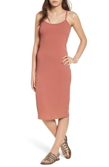 Women's Bp. Rib Knit Midi Dress - Metallic