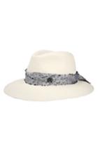 Women's Maison Michel Henrietta Mottled Ribbon Hemp Hat - Ivory