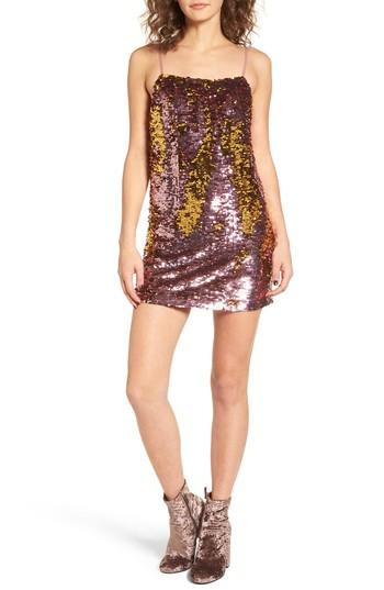 Women's For Love & Lemons Sparklers Sequin Minidress - Pink