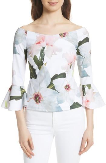 Women's Ted Baker London Chatsworth Bloom Top - White