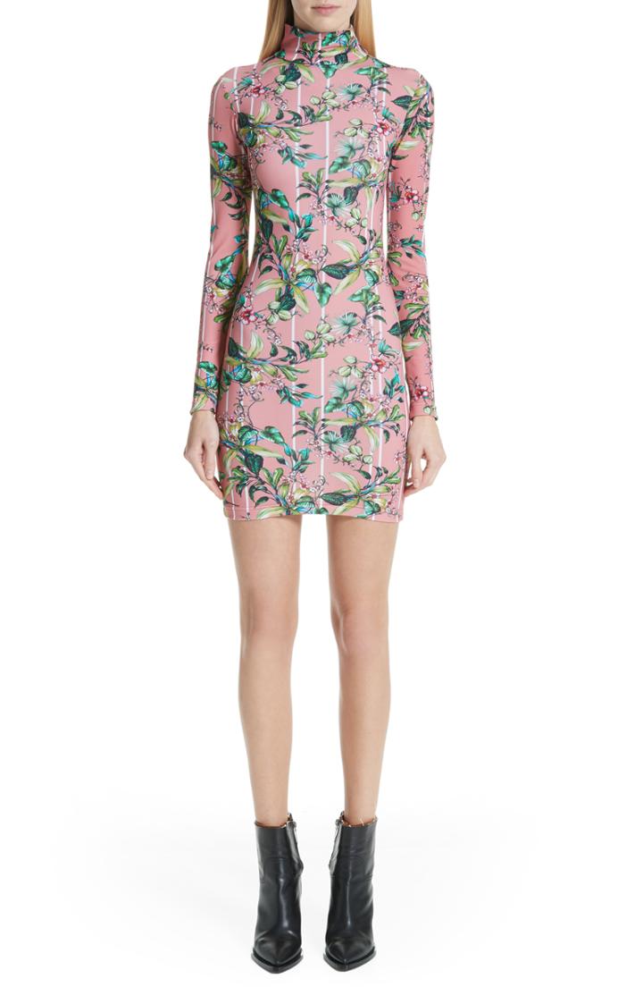 Women's Vetements Floral Print Body-con Dress - Pink