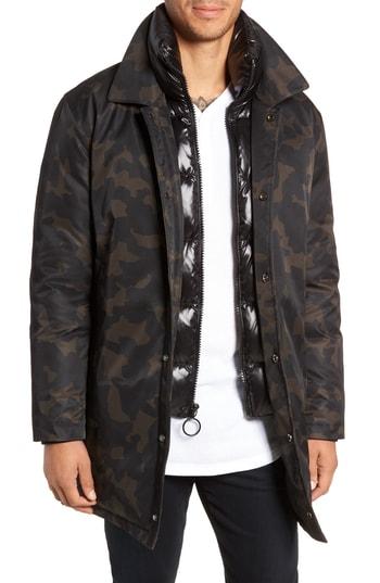 Men's The Very Warm Garvey Puffer Bib Camo Jacket