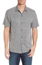 Men's Tommy Bahama Luau Floral Silk Shirt - Grey