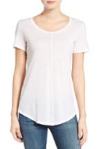 Women's Ag The Jade Cotton & Cashmere Tee - White