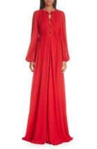 Women's Giambattista Valli Lace Trim A-line Gown Us / 40 It - Red