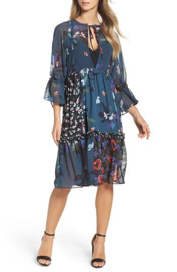Women's French Connection Celia Midi Dress - Blue