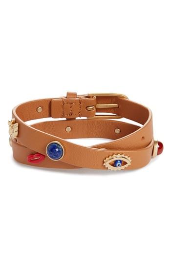 Women's Tory Burch Crazy Charms Double Wrap Bracelet
