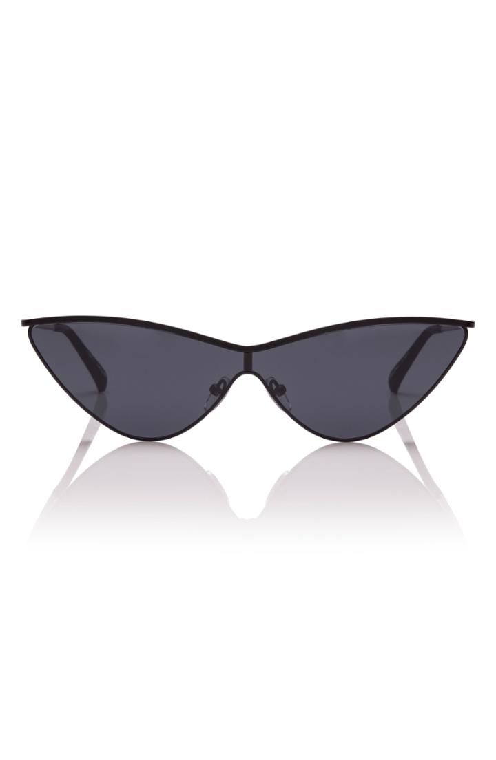 Women's Adam Selman X Le Specs Luxe The Fugitive 71mm Sunglasses - Satin Black